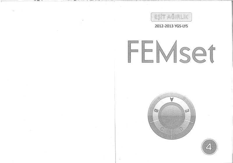 FEM Yayınları YGS-LYS Eşit Ağırlık 4. Kitap Soru Bankası