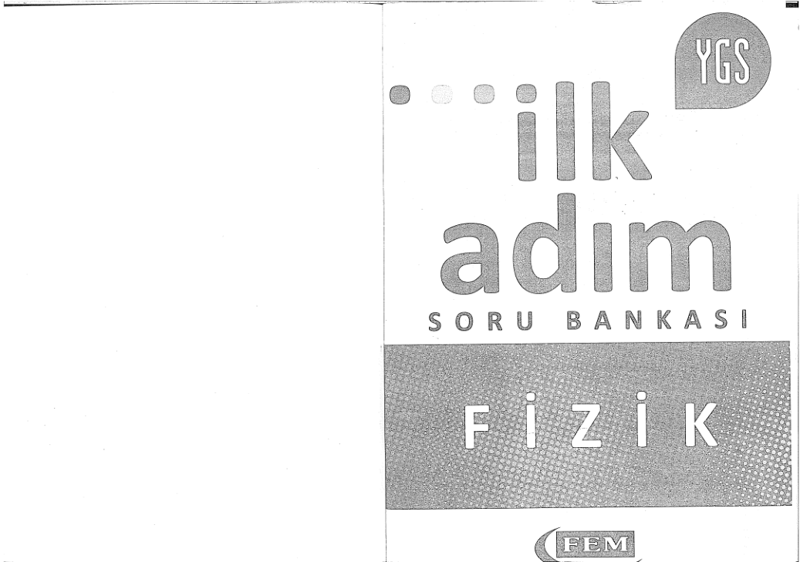 FEM Yayınları YGS Fizik İlk Adım Soru Bankası B Serisi