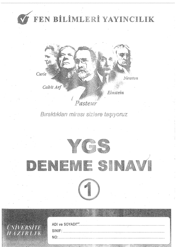 Fen Bilimleri TYT 8'li Genel Deneme Sınavı