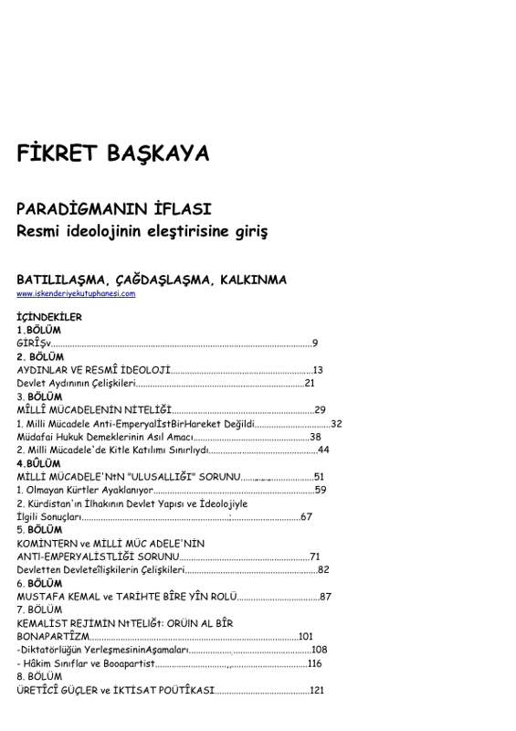 Fikret Başkaya Paradigmanın İflası