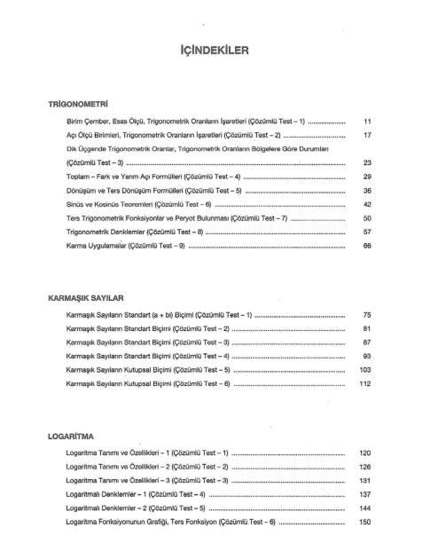 Final LYS Matematik 2 Soru Bankası (Çözümlü)