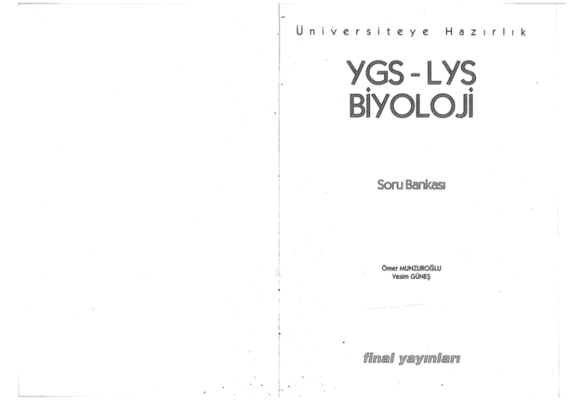 Final Ygs Lysbiyolojis.Bkolaydanzora