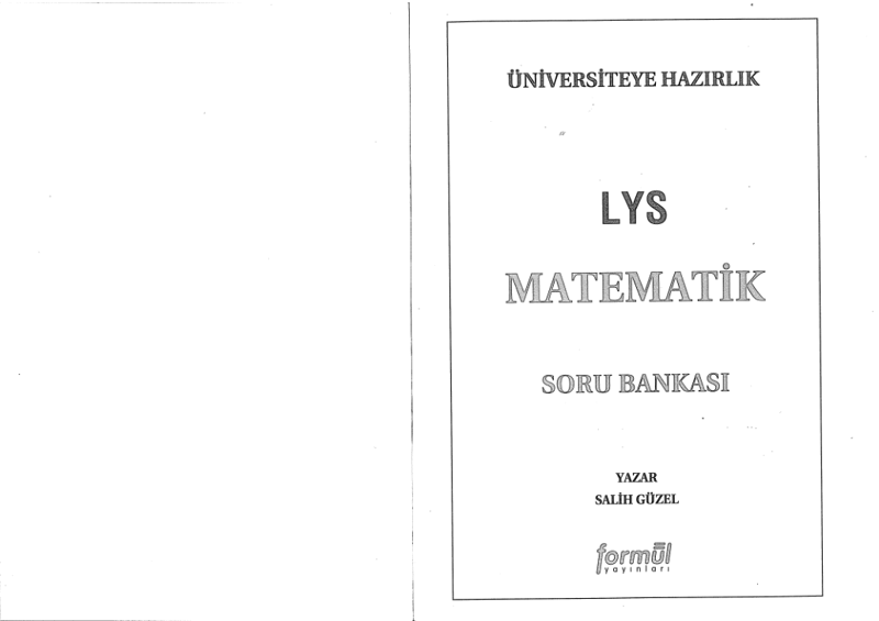 Formül Yayınları LYS Matematik Soru Bankası