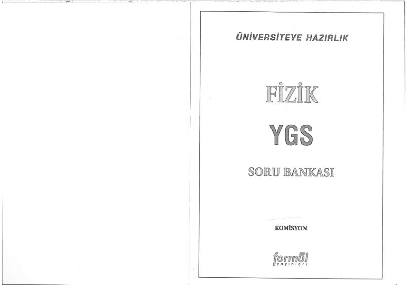 Formül YGS Fizik Soru Bankası