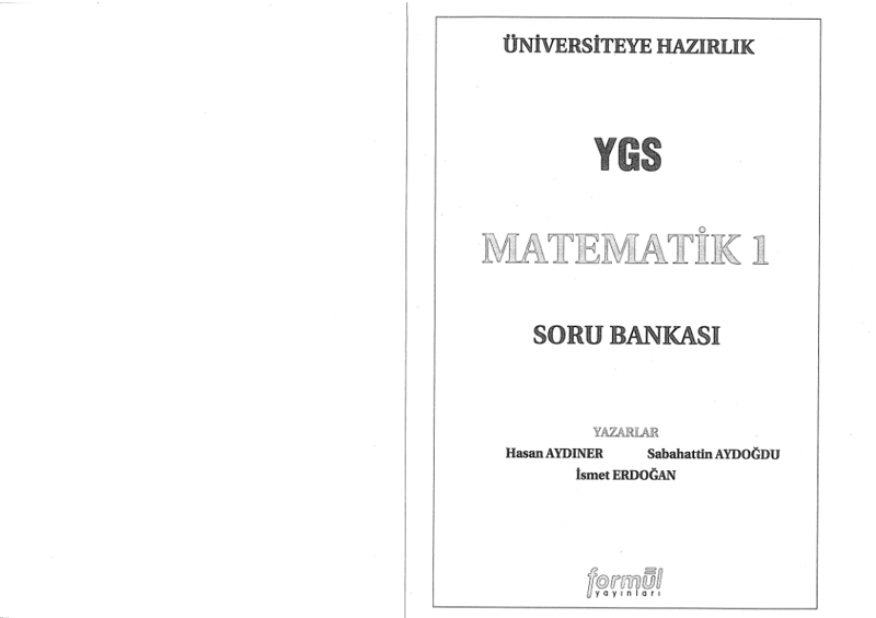 Formül YGS Matematik 1S B