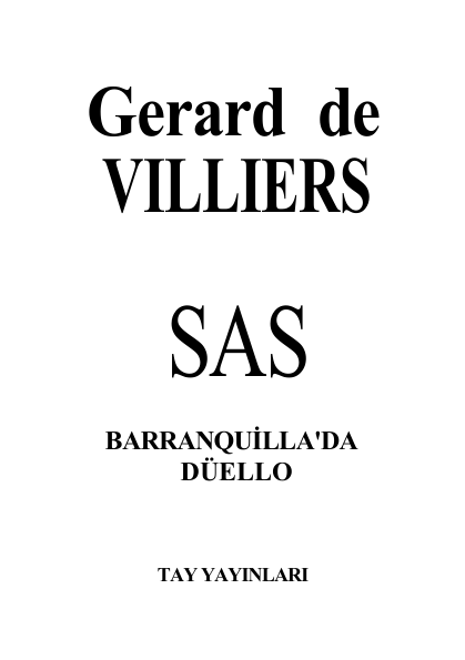 Barranquilla'da Düello - Gérard de Villiers