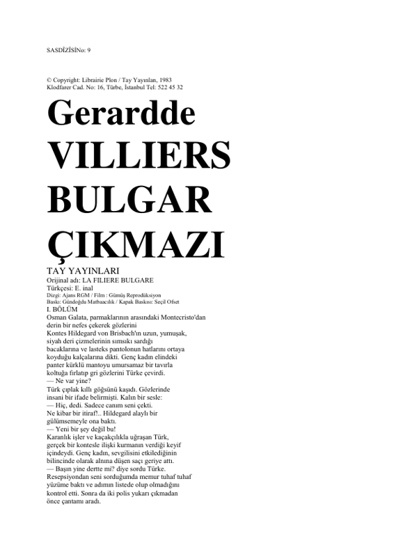 SAS Serisi: Bulgar Çıkmazı