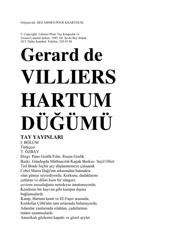 Hartum Düğümü: Afrika'nın Gizli Savaşları