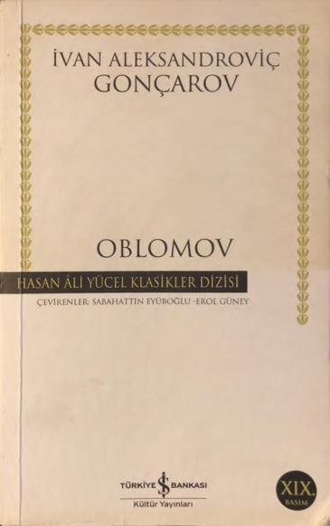 Oblomov - İvan Gonçarov (İş Bankası Kültür Yayınları)