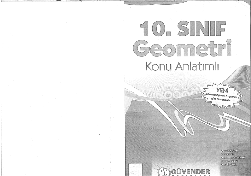 Güvender Yayınları 10. Sınıf Geometri Konu Anlatımlı Kitap A Serisi