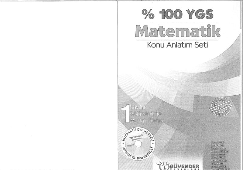 Guvender 100Ygsmatematikk.A1.Kitap