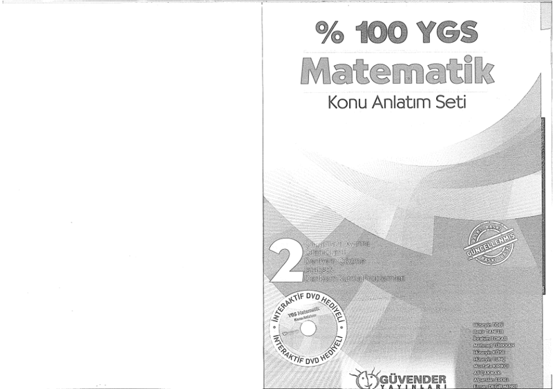 Güvender 100 YGS Matematik Konu Anlatımlı A2 Kitap