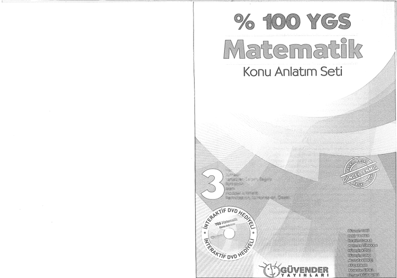 Güvender Yayınları 100 YGS Matematik Soru Bankası A3 Serisi