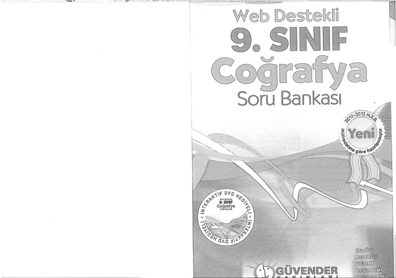 Güvender Yayınları 9. Sınıf Coğrafya Soru Bankası B Serisi