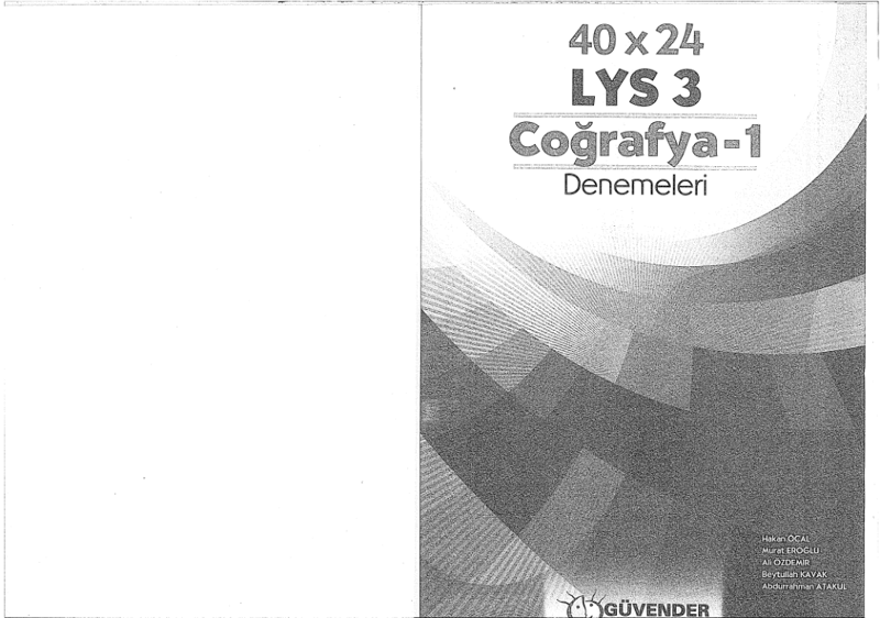 Güvender LYS Coğrafya 1. Denemeleri
