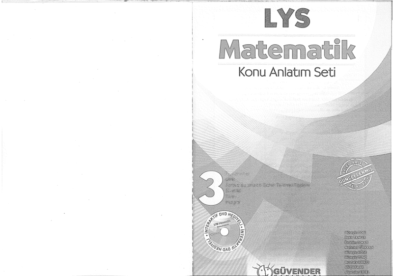 Güvender LYS Matematik A3 Soru Bankası