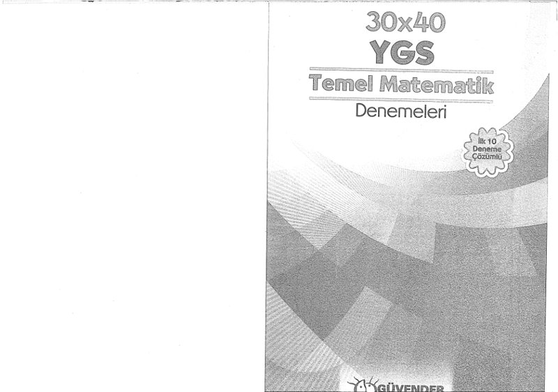 Guvender YGS 30-40 Temel Matematik Denemeleri