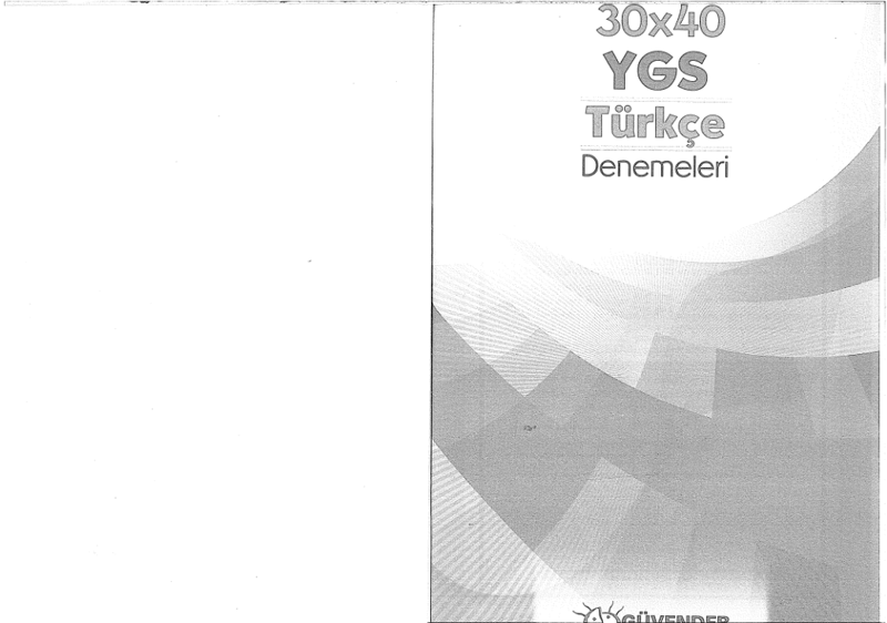 Güvender YGS 30x40 Türkçe Deneme Sınavları