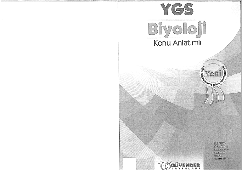 Güvender YGS Biyoloji Konu Anlatımlı Soru Bankası