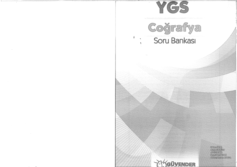 Güvender Yayınları YGS Coğrafya Soru Bankası B Serisi