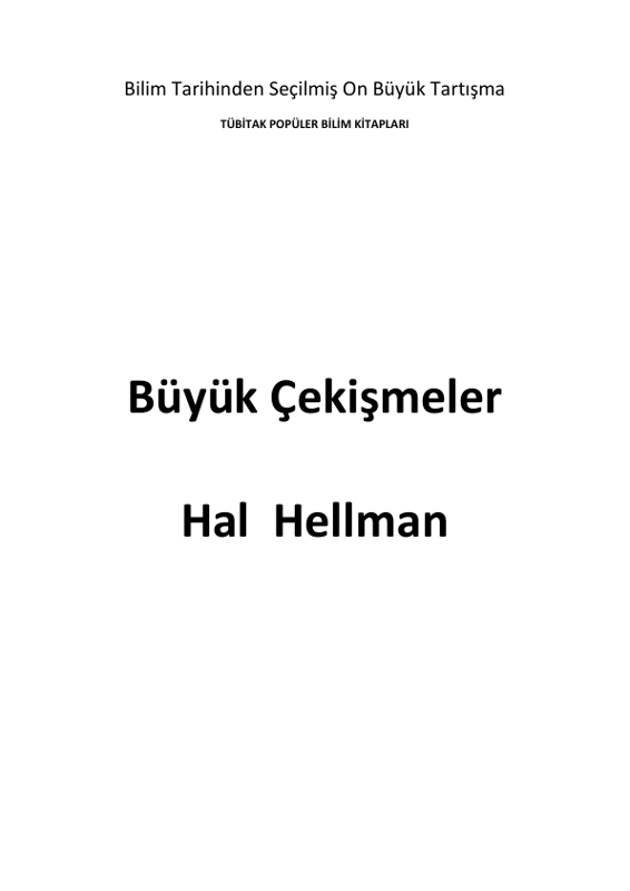 Hal Hellman Büyük Çekişmeler