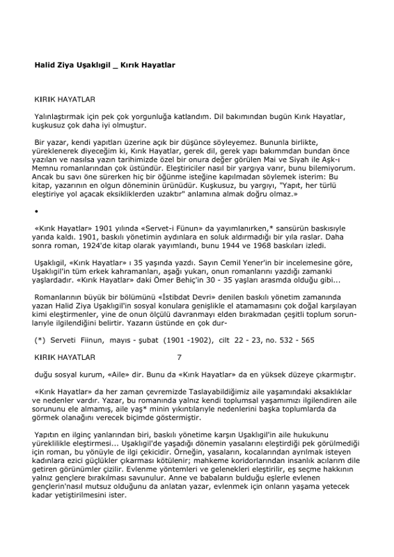 Kırık Hayatlar