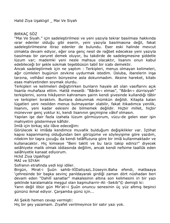 Mai ve Siyah: Servet-i Fünun Döneminin İkonik Romanı