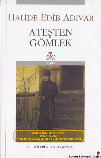 Halide Edip Adıvar Ateşten Gömlek