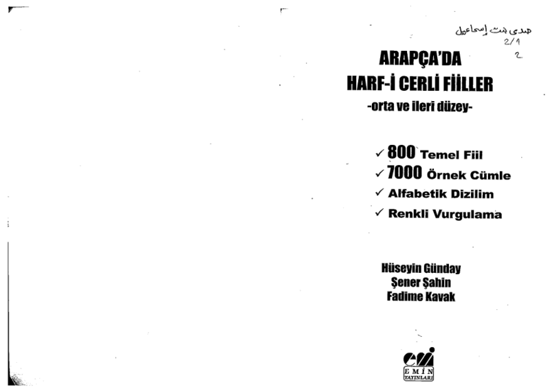 Arapça Dilbilgisi: Harfi Cerli Fiiller Rehberi