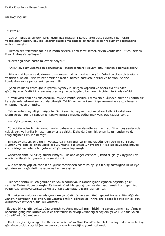 Helen Bianchin Evlilik Oyunları