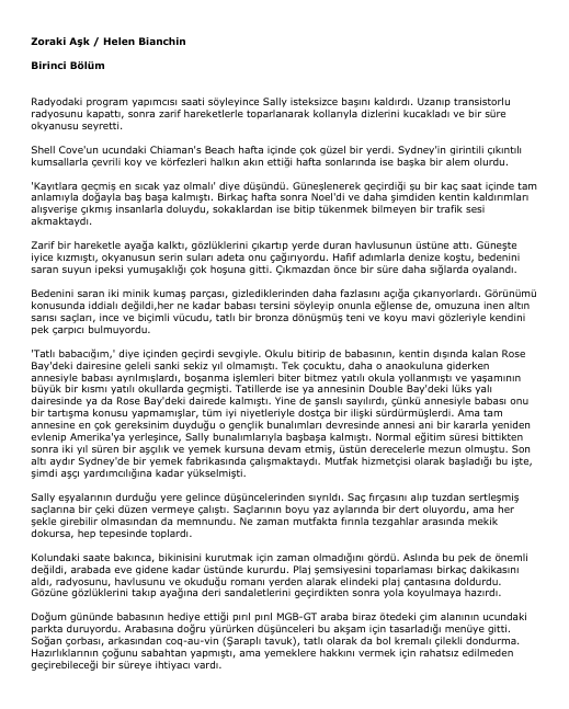 Helen Bianchin Zoraki Aşk