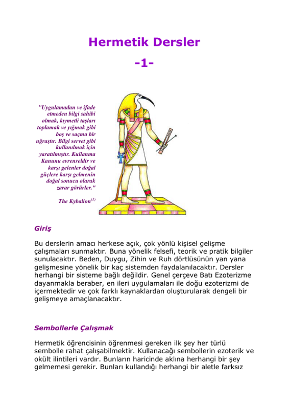 Hermetik Dersler