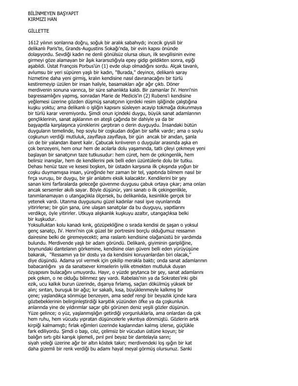Honore De Balzac Kırmızı Han