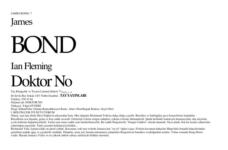 James Bond: Doktor No - Ian Fleming'den Casusluk Klasiği