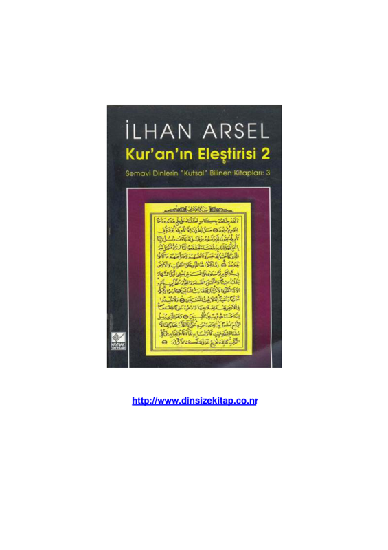 İlhan Arslan Kur'an'ın Eleştirisi 2