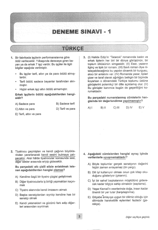 Inovasyon Yayınları TYT Genel 10'lu Çözümlü Deneme