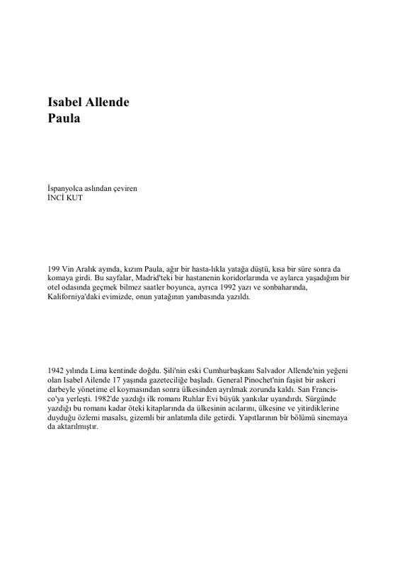 Paula - Isabel Allende