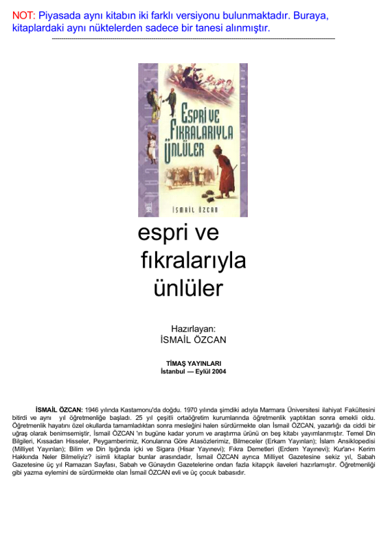 Espri ve Fıkralarıyla Ünlüler