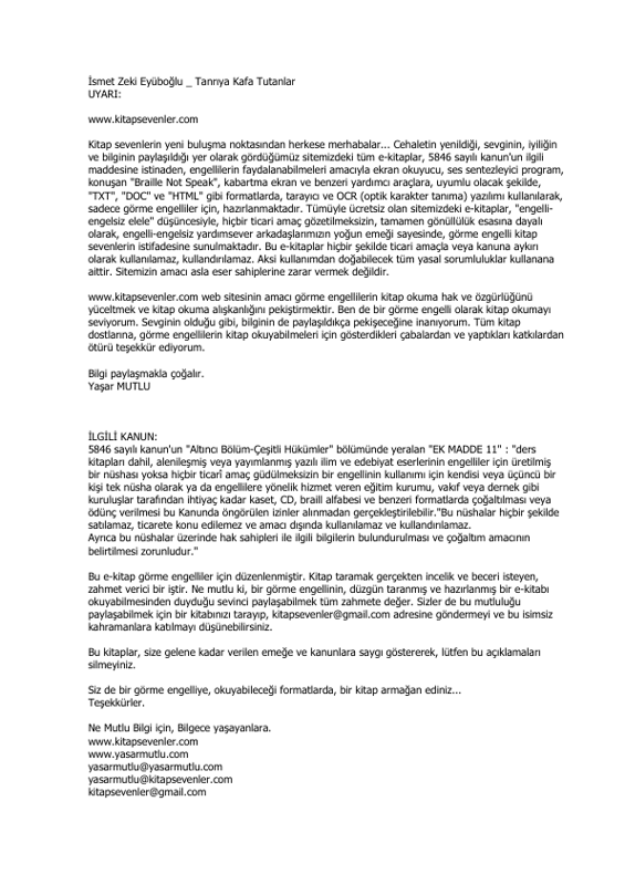 İsmet Zeki Eyüboğlu Tanrıya Kafa Tutanlar