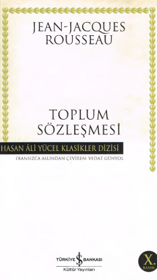 Toplum Sözleşmesi - Jean-Jacques Rousseau