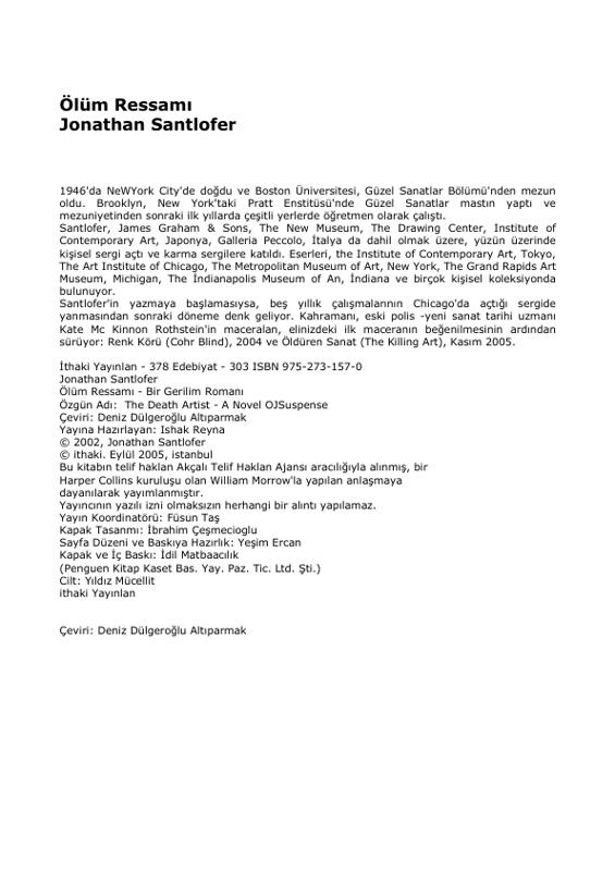 Ölüm Ressamı: Sanat ve Cinayet Arasında