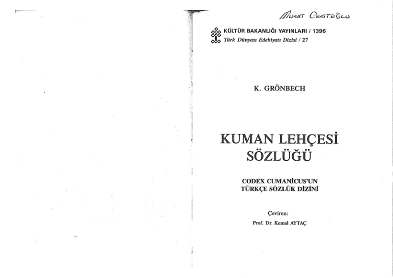 Kuman Lehçesi Sözlüğü: Kıpçak Dilinin Mirası
