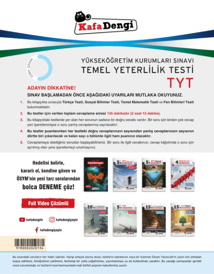 Kafadengi TYT Genel Deneme 2020 (Sanal PDF)