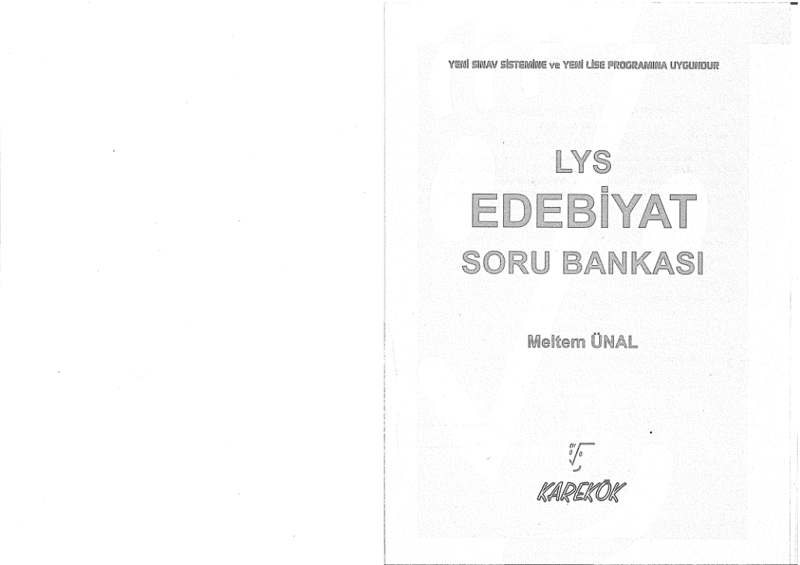 Karekok LYS Edebiyat Soru Bankası B