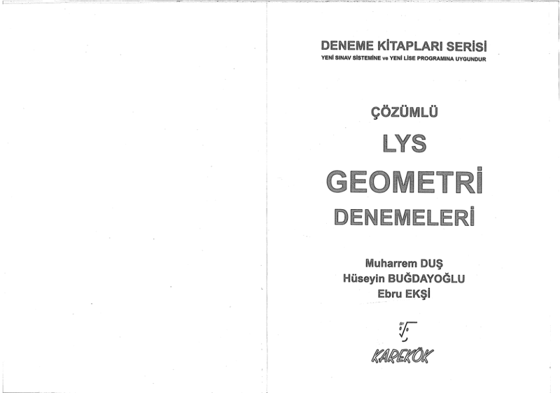 Karekök LYS Geometri Deneme Sınavları