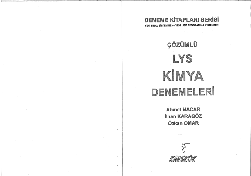 Karekok LYS Kimya Denemeleri