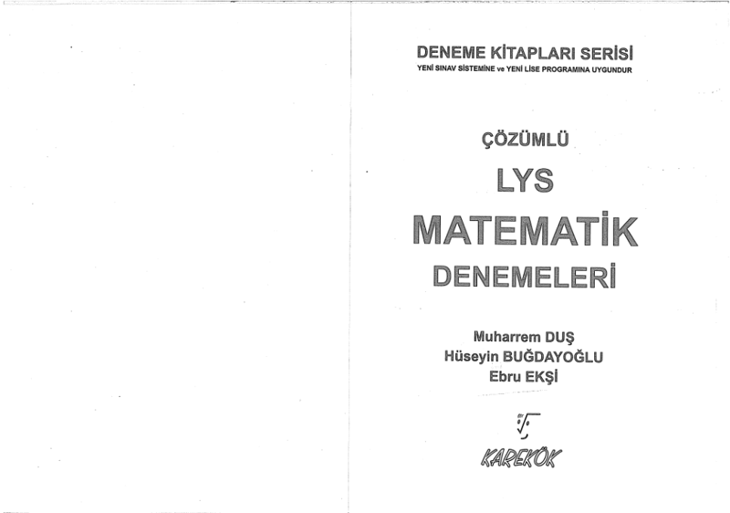 Karekök LYS Matematik Denemeleri