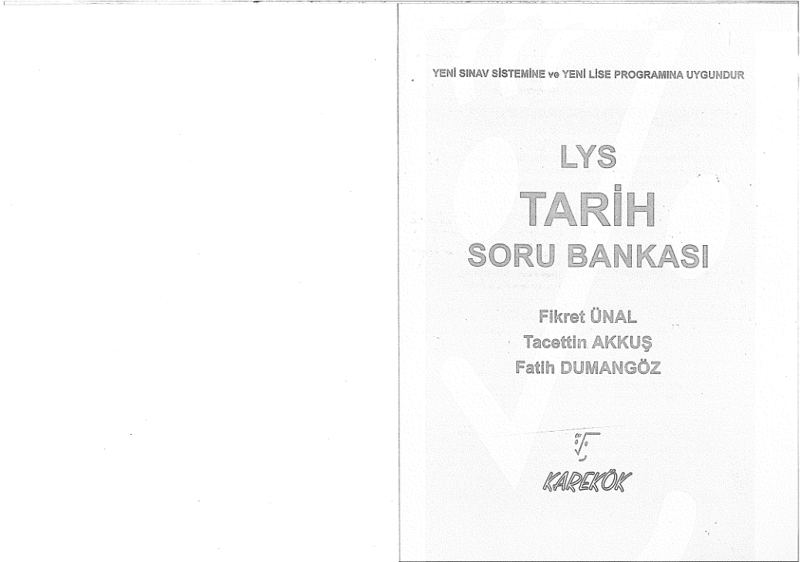 Karekok LYS Tarih Soru Bankası B