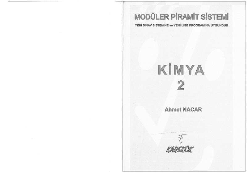 Karekök Modüler Kimya Soru Seti 2