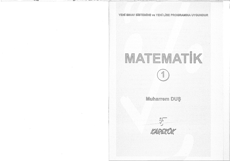 Karekök MPS Matematik 1 Konu Anlatımlı Soru Bankası